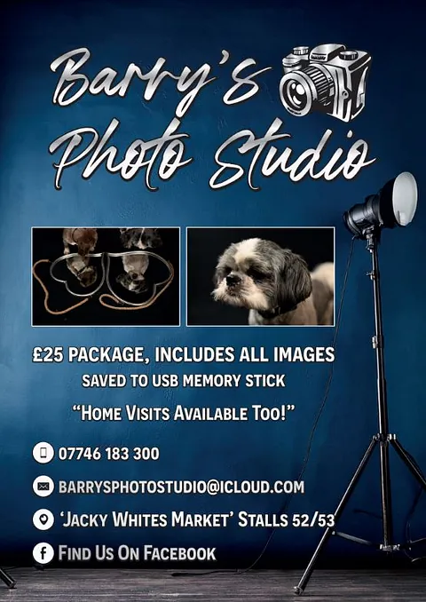 Barry's photo studio advertisement